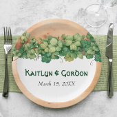 Hout en wijnstok Stenen dag Ierse bruiloft Papieren Bordje