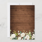 Hout en witte rozen Floral I do BBQ Couple Shower Kaart (Achterkant)