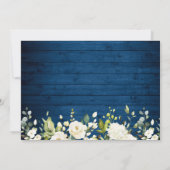 Hout en witte rozen Lantern Bridesmaids Brunch Kaart (Achterkant)