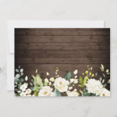 Hout en witte rozen Lantern Bridesmaids Brunch Kaart (Achterkant)