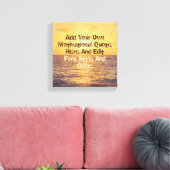 Hout en zee aangepaste offerte canvas afdruk (Insitu (Woonkamer))