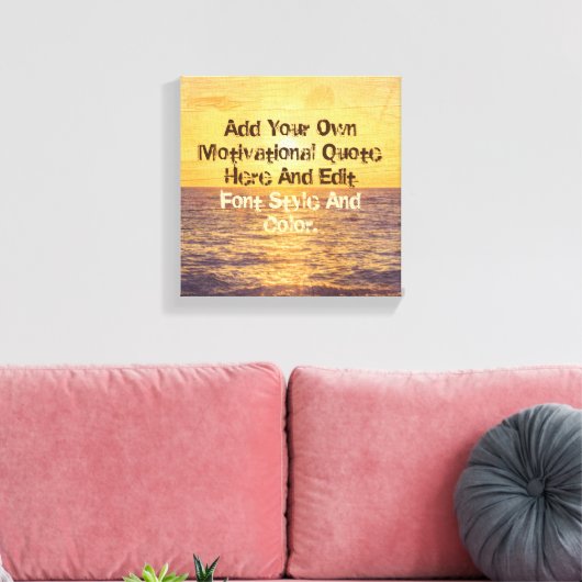 Hout en zee aangepaste offerte canvas afdruk (Insitu (Woonkamer))
