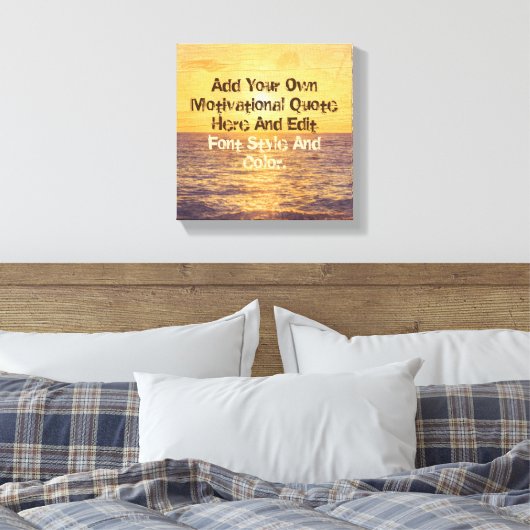 Hout en zee aangepaste offerte canvas afdruk (Insitu (Slaapkamer))