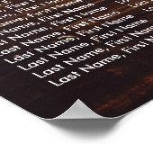 Hout en zonnebloempitten voor de bruiloft poster (Hoek)