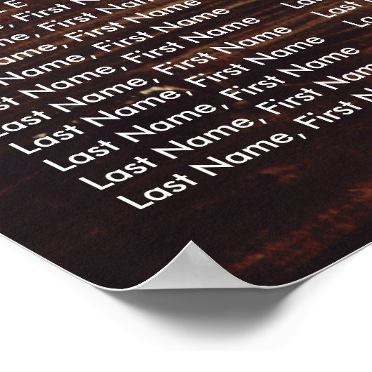 Hout en zonnebloempitten voor de bruiloft poster (Hoek)