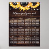 Hout en zonnebloempitten voor de bruiloft poster (Voorkant)