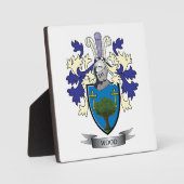 Hout Familie Crest Coat of Arms Fotoplaat (Voorkant)