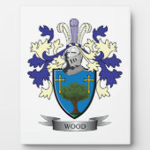 Hout Familie Crest Coat of Arms Fotoplaat (Voorkant)