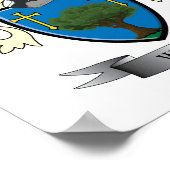 Hout Familie Crest Coat of Arms Poster (Hoek)