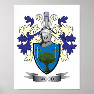 Hout Familie Crest Coat of Arms Poster