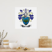 Hout Familie Crest Coat of Arms Poster (Keuken)