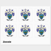 Hout Familie Crest Coat of Arms Vierkante Sticker (Vel)