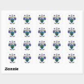 Hout Familie Crest Coat of Arms Vierkante Sticker (Vel)