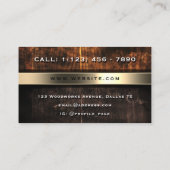 Hout faux textuur houtwerk geïnspireerd visitekaartje (Achterkant)