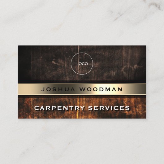 Hout faux textuur houtwerk geïnspireerd visitekaartje (Voorkant)