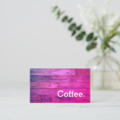 Hout Floor Simple Loyalty Coffee Punch Card Miami (Staand voorkant)