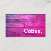 Hout Floor Simple Loyalty Coffee Punch Card Miami (Voorkant)