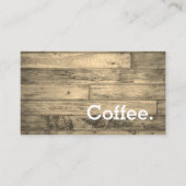 Hout Floor Simple Loyalty Coffee PunchCard Sepia (Voorkant)