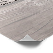 Hout Floral String Lights Wedding Seding Chart Poster (Hoek)