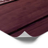 Hout Floral String Lights Wedding Seding Chart Poster (Hoek)