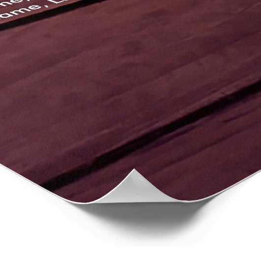 Hout Floral String Lights Wedding Seding Chart Poster (Hoek)