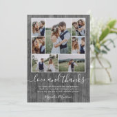 Hout Foto Collage Love and Bedankt Wedding (Staand voorkant)