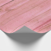Hout gebleekte roze houtwaren cadeaupapier (Hoek)