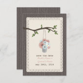 Hout geïnspireerd kan van dagen de datum opslaan save the date (Voorkant / Achterkant)