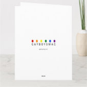 Hout gekregen Hete vent Groetkaart Kaart (Achterkant)