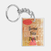 Hout - geometrische vormen - Dag van de vaders Sleutelhanger (Voorkant Links)