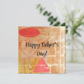 Hout - geometrische vormen - Vaderdag Kaart (Staand voorkant)