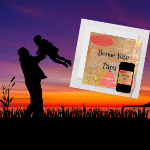 Hout - geometrische vormen - Vaderdag Kaart