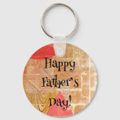 Hout - geometrische vormen - Vaderdag Sleutelhanger (Voorkant)