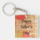 Hout - geometrische vormen - Vaderdag Sleutelhanger (Voorkant)