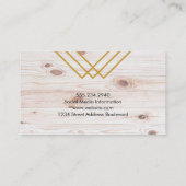 Hout | Geometrische vormen Visitekaartje (Achterkant)