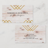 Hout | Geometrische vormen Visitekaartje (Voorkant / Achterkant)