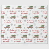 Hout gepaneleerde auto wat leuk is om met Kerstmis Cadeaupapier (Vlak)