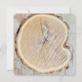 Hout gesneden aangepaste rustieke bruiloft kaart (Achterkant)