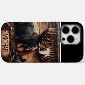 Hout gesneden eland plaque Case-Mate iPhone case (Achterkant (horizontaal))