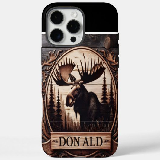 Hout gesneden Moose Crest Case-Mate iPhone Case (Achterkant)