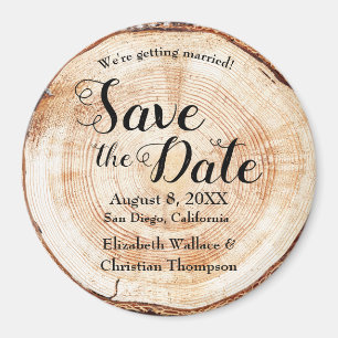 Hout Gesneden Namen Land Bruiloft Unieke Aangepast Magneet