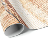 Hout gesneden plak rustieke bruiloft cadeaupapier (Rol Hoek)