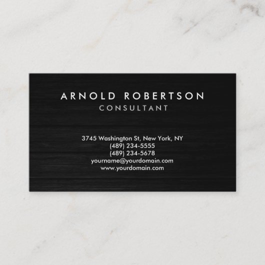 Hout Gewoon grijs Visitekaartje (Voorkant)