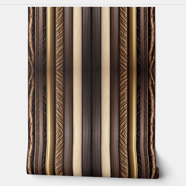 Hout Goud Populaire Art Lamperia Collectie Behang (Afrollen)