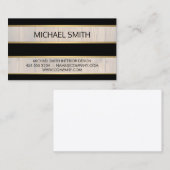 Hout Gouden Trim Textuur Strepen Visitekaartje (Voorkant / Achterkant)