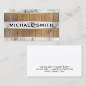 Hout Gouden Trim Textuur Strepen Visitekaartje (Voorkant / Achterkant)