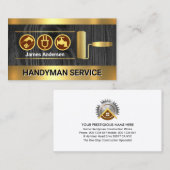 Hout Gouden Verf Brush Lagen Visitekaartje (Voorkant / Achterkant)