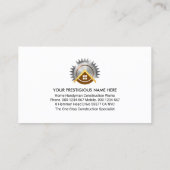 Hout Gouden Verf Brush Lagen Visitekaartje (Achterkant)