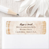 Hout graan boom schors rustieke bruiloft Custom Sc Etiket (Insitu)