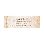 Hout graan boom schors rustieke bruiloft Custom Sc Etiket (Voorkant)